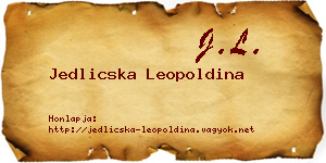 Jedlicska Leopoldina névjegykártya